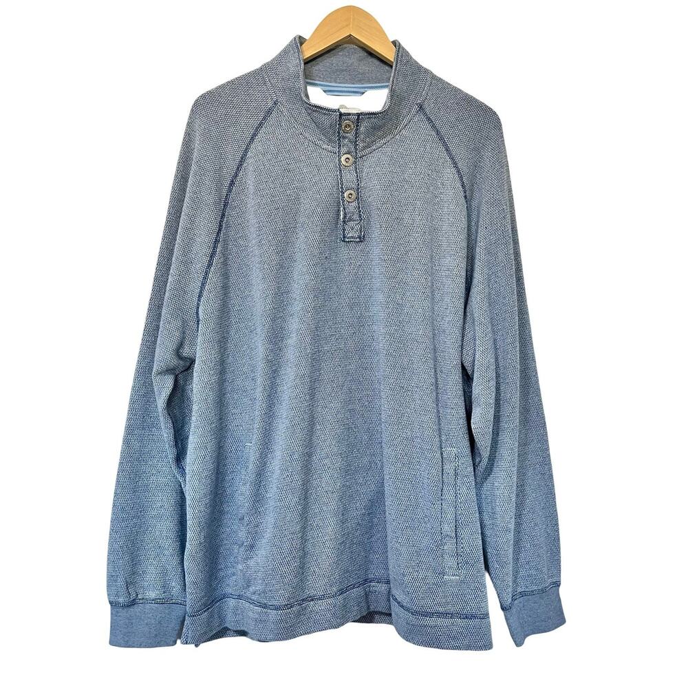 Tommy Bahama Mens Cedar Springs Pullover Sweater Size XXL‎ Blue Nautical Travel